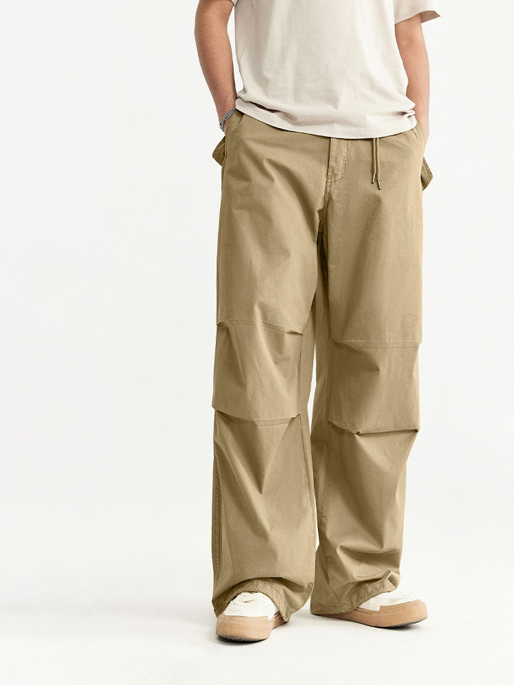 Washed Wide Leg Paratrooper Pants