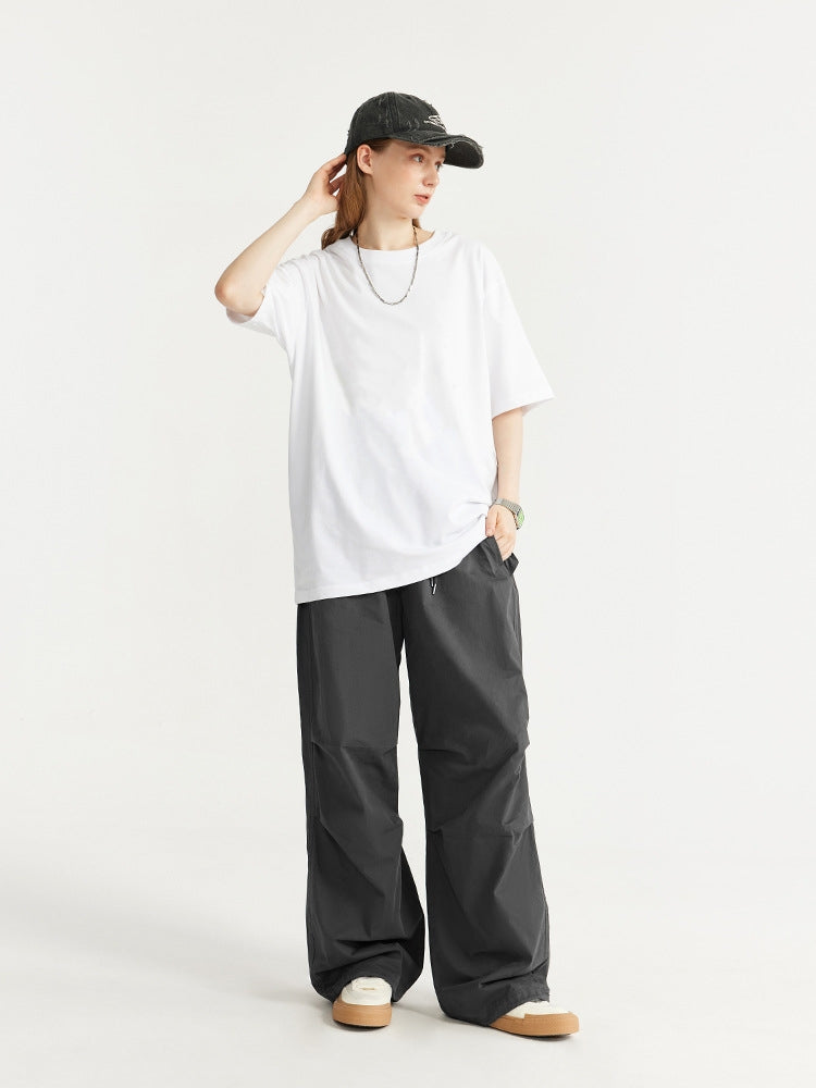 Washed Wide Leg Paratrooper Pants