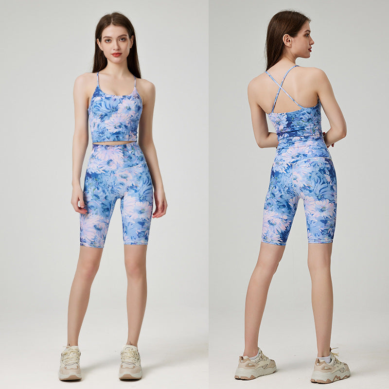 Romantic Print Yoga Wear Set