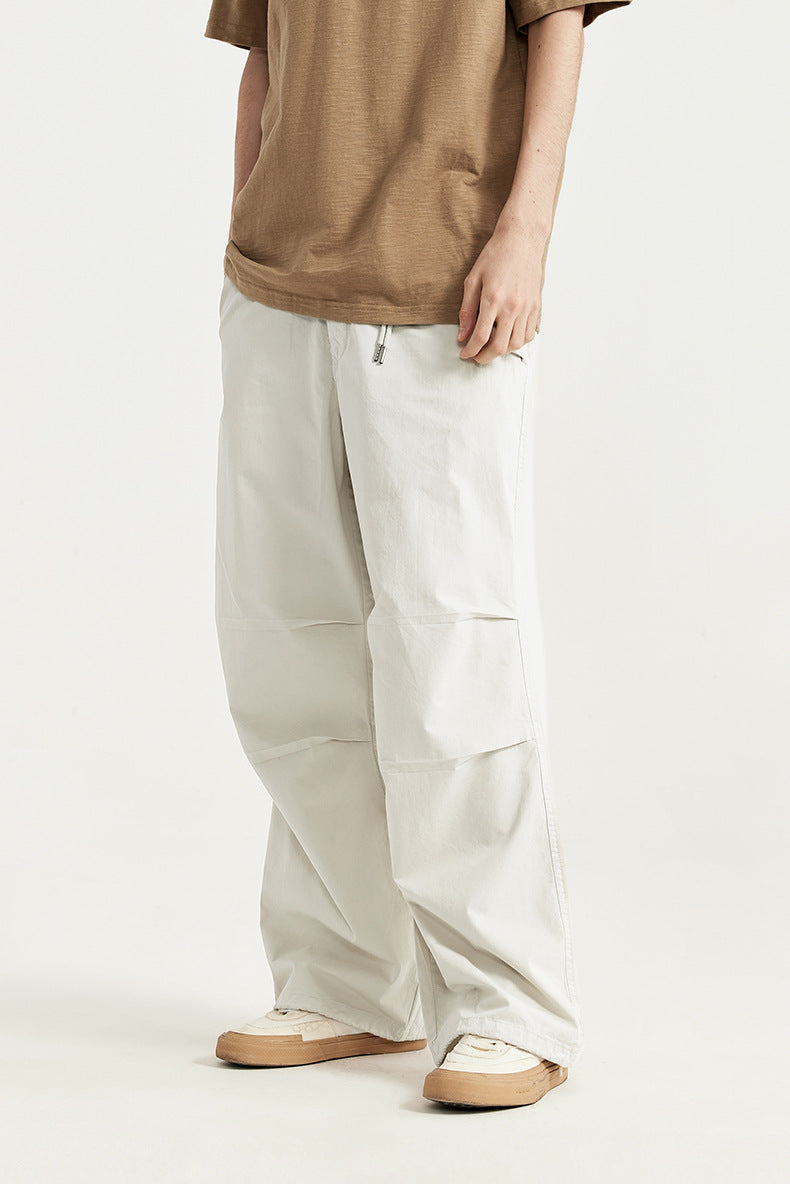 Washed Wide Leg Paratrooper Pants