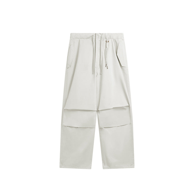 Washed Wide Leg Paratrooper Pants