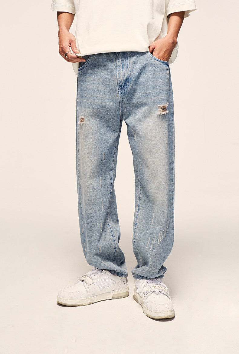 Europe and the United States retro street men's jeans