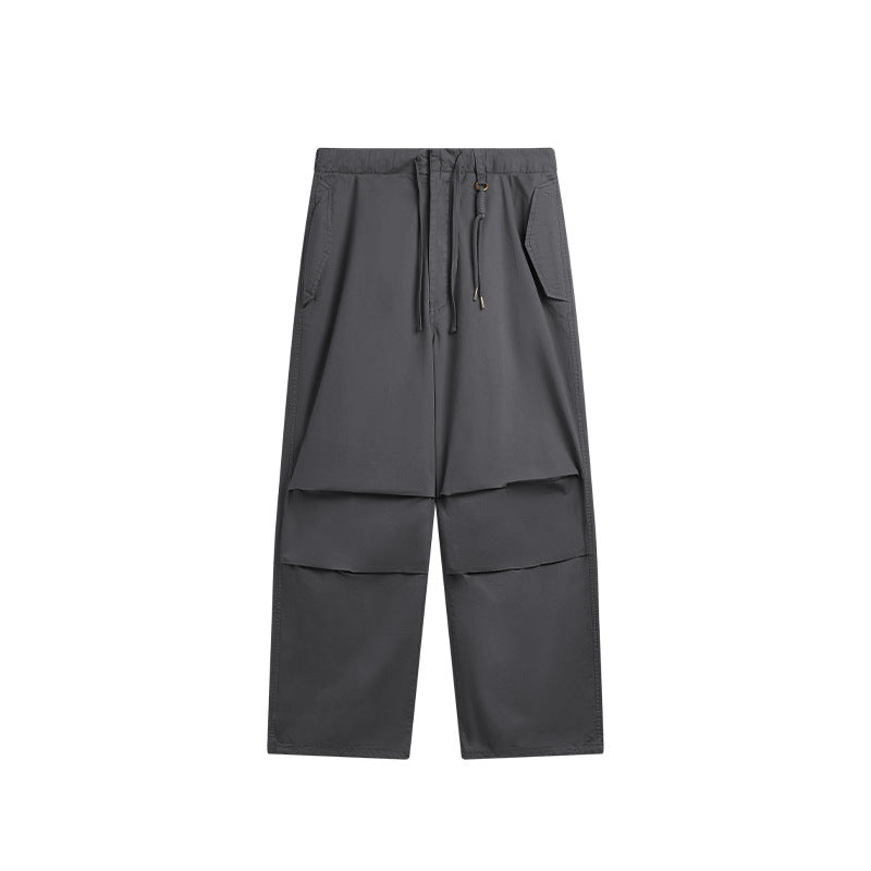 Washed Wide Leg Paratrooper Pants