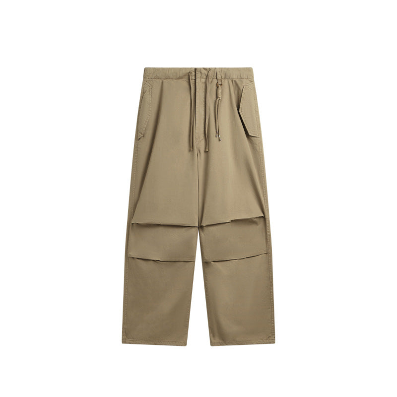 Washed Wide Leg Paratrooper Pants