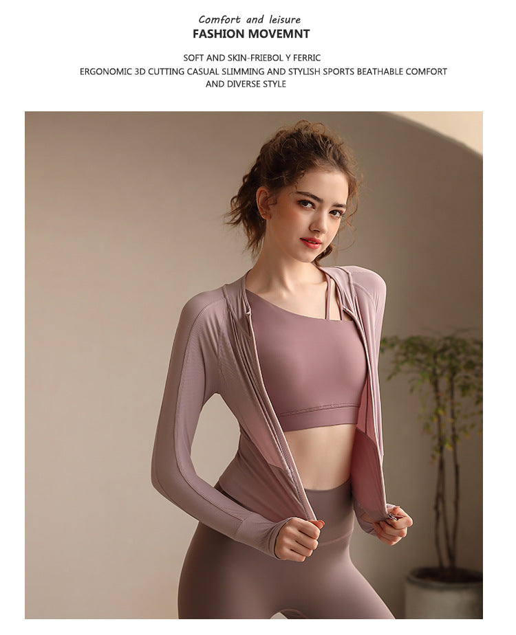 Long Sleeve Zip Up Yoga Suit