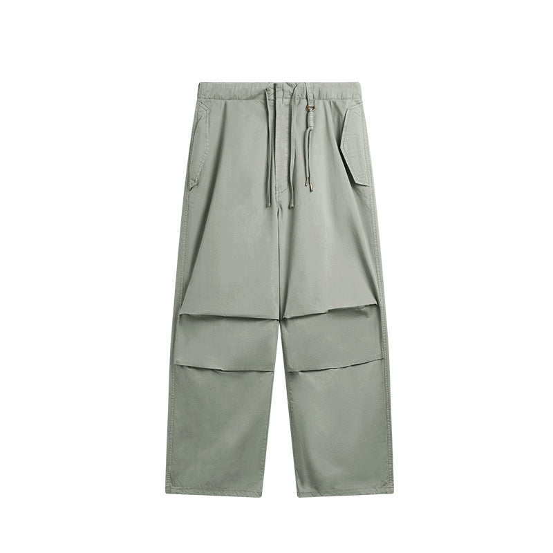 Washed Wide Leg Paratrooper Pants