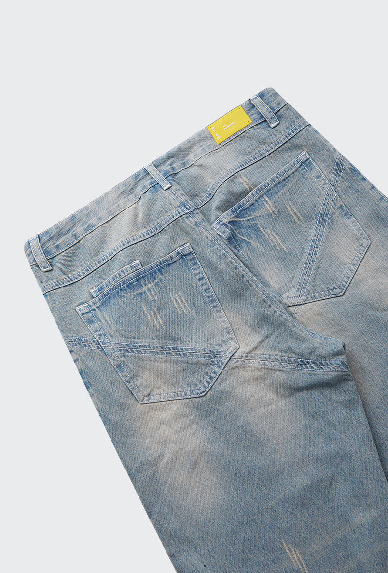 Europe and the United States retro street men's jeans