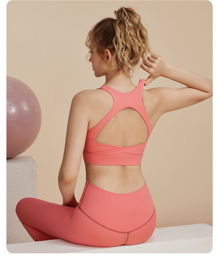 One-piece Sports Yoga Tank Top Set